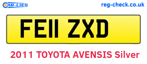 FE11ZXD are the vehicle registration plates.