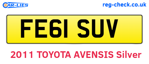 FE61SUV are the vehicle registration plates.