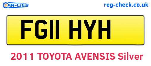 FG11HYH are the vehicle registration plates.