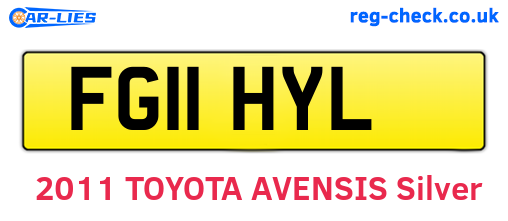 FG11HYL are the vehicle registration plates.