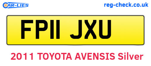 FP11JXU are the vehicle registration plates.