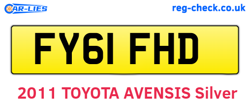 FY61FHD are the vehicle registration plates.