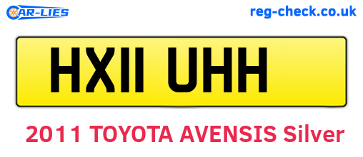 HX11UHH are the vehicle registration plates.