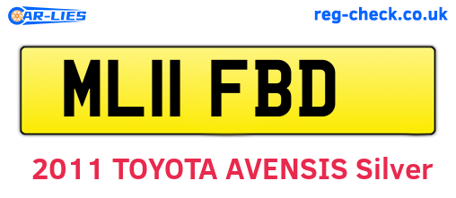 ML11FBD are the vehicle registration plates.