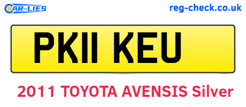 PK11KEU are the vehicle registration plates.