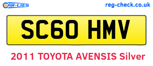 SC60HMV are the vehicle registration plates.
