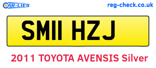 SM11HZJ are the vehicle registration plates.