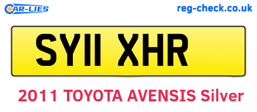 SY11XHR are the vehicle registration plates.