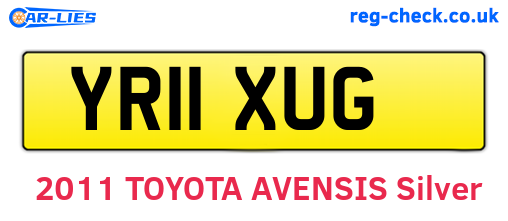 YR11XUG are the vehicle registration plates.