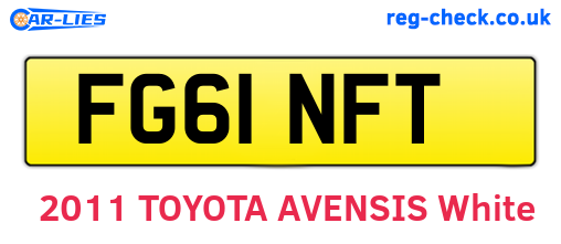 FG61NFT are the vehicle registration plates.