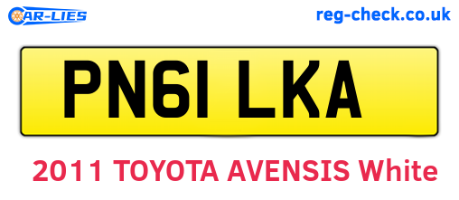 PN61LKA are the vehicle registration plates.
