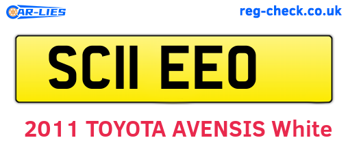SC11EEO are the vehicle registration plates.