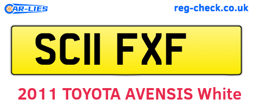 SC11FXF are the vehicle registration plates.