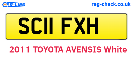 SC11FXH are the vehicle registration plates.