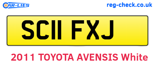 SC11FXJ are the vehicle registration plates.