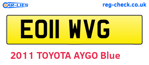 EO11WVG are the vehicle registration plates.