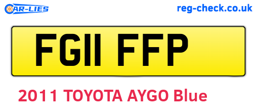 FG11FFP are the vehicle registration plates.