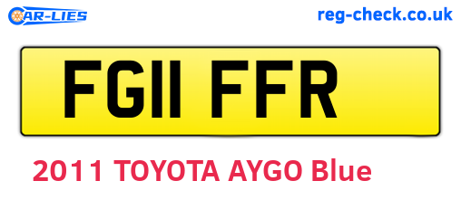 FG11FFR are the vehicle registration plates.
