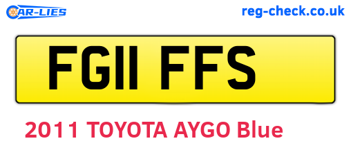FG11FFS are the vehicle registration plates.