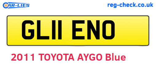 GL11ENO are the vehicle registration plates.