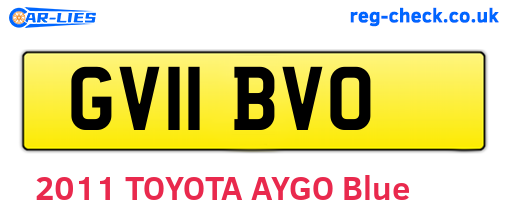 GV11BVO are the vehicle registration plates.