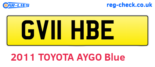 GV11HBE are the vehicle registration plates.