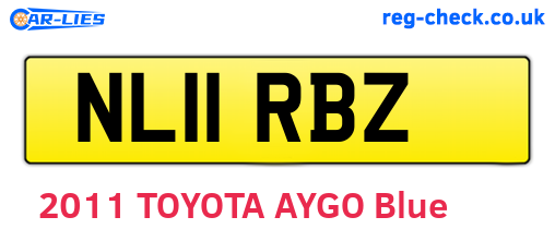 NL11RBZ are the vehicle registration plates.