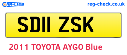 SD11ZSK are the vehicle registration plates.