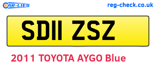 SD11ZSZ are the vehicle registration plates.