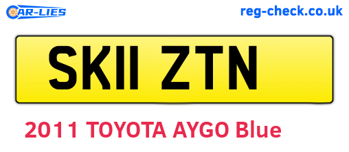 SK11ZTN are the vehicle registration plates.