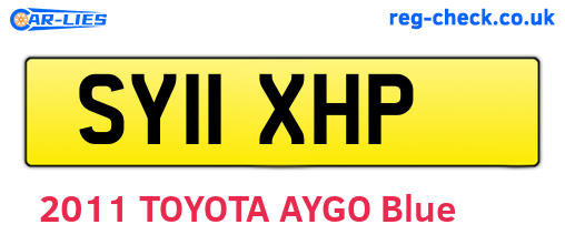 SY11XHP are the vehicle registration plates.