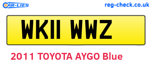 WK11WWZ are the vehicle registration plates.