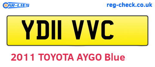 YD11VVC are the vehicle registration plates.