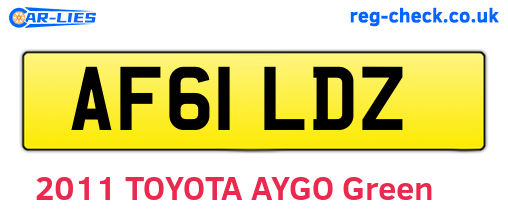 AF61LDZ are the vehicle registration plates.