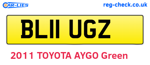 BL11UGZ are the vehicle registration plates.