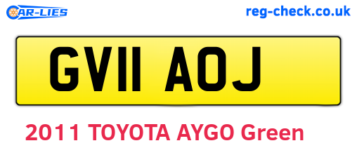 GV11AOJ are the vehicle registration plates.
