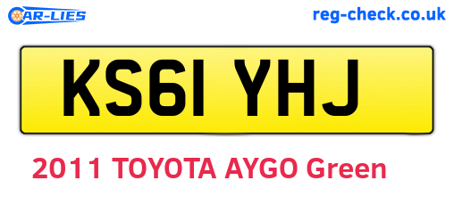 KS61YHJ are the vehicle registration plates.