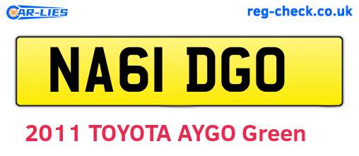 NA61DGO are the vehicle registration plates.