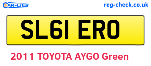 SL61ERO are the vehicle registration plates.