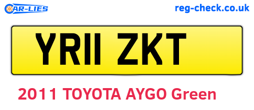 YR11ZKT are the vehicle registration plates.