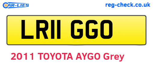LR11GGO are the vehicle registration plates.