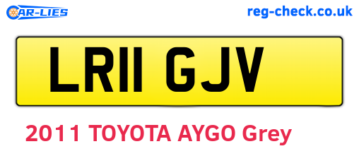 LR11GJV are the vehicle registration plates.