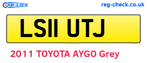 LS11UTJ are the vehicle registration plates.