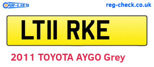 LT11RKE are the vehicle registration plates.