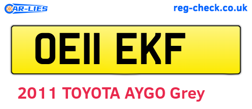 OE11EKF are the vehicle registration plates.