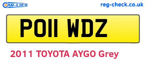 PO11WDZ are the vehicle registration plates.