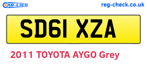 SD61XZA are the vehicle registration plates.