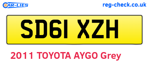 SD61XZH are the vehicle registration plates.