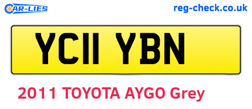 YC11YBN are the vehicle registration plates.