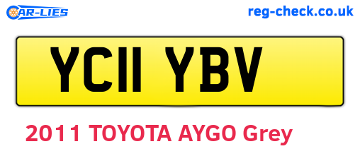 YC11YBV are the vehicle registration plates.
